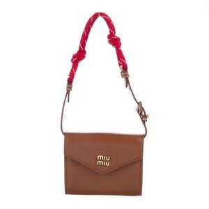Miu Miu Tan and orange mini Wallet Bag